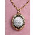 American Coin Treasures Silver Libertad Coin and Mustard Seed Locket