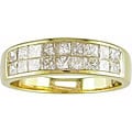Miadora 14k Yellow Gold 1ct TDW Princess-cut Diamond Ring