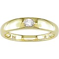 10k Yellow Gold and White Sapphire Ring