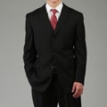 U&I Men's Solid Black Suit