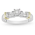 Miadora 14k Two-tone Gold 3/8ct TDW Diamond Ring