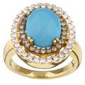 Encore by Le Vian 14k Gold Turquoise and Diamond Ring (H-I, SI2-SI3)
