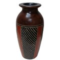 Hand-finished Fanti Wooden Vase (Ghana)