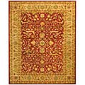Handmade Antique Mahal Rust/ Beige Wool Rug (7'6 x 9'6)