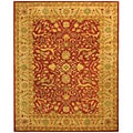 Handmade Antique Mahal Rust/ Beige Wool Rug (6' x 9')
