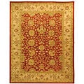 Handmade Antique Mashad Rust/ Ivory Wool Rug (8'3 x 11')