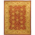 Handmade Antique Mashad Rust/ Ivory Wool Rug (9'6 x 13'6)