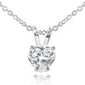 14k White Gold 2/5ct TDW Diamond Heart Necklace (G-H, SI1-SI2)