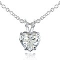 14k White Gold 1/2ct TDW Diamond Solitaire Necklace (GH,SI1-SI2)