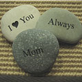Inspirational 'Mom, I Love You, Always' Stones (Set of 3)