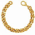 14k Yellow Gold Overlay Weaved Cuban Bracelet