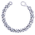 14k White Gold Overlay Weaved Cuban Bracelet