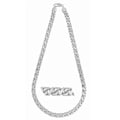 14k White Gold Overlay 20-inch Weaved Cuban Chain