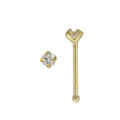 14k Yellow Gold Cubic Zirconia Nose Bone