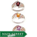 Sterling Silver and 14k Black Hills Gold Gemstone Ring