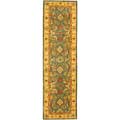Handmade Legacy Light Blue Wool Runner (2'3 x 12')
