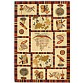 Free connected articles on Novelty rug Hand-hooked Explorer Black Wool Rug (7'9 x 9'9)