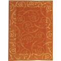 Indoor/ Outdoor Oasis Terracotta/ Natural Rug (4' x 5'7)