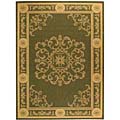 Indoor/ Outdoor Sunny Olive/ Natural Rug (6'7 x 9'6)