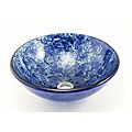 DeNovo Powder Blue Sponged Glass Bathroom Sink