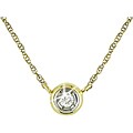 10k Yellow Gold 1/10ct TDW Diamond Necklace