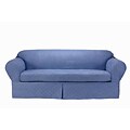 Microsuede Quilted 2-piece Chair Slipcover