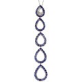 14k White Gold Sapphire Drop Necklace