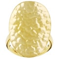 Caribe Gold 14k Gold over Sterling Silver Hammered Ring