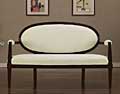 Cream Oval Back Settee