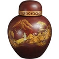 Detailed information on Japan porcelain Red Crackle Ginger Jar (China)