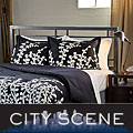 City Scene Branches 3-Piece Black Comforter Set