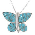 Sterling Silver and Turquoise Butterfly Pendant
