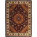 Handmade Traditions Tabriz Red/ Ivory Wool and Silk Rug (8' x 11')