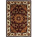 Handmade Traditions Tabriz Red/ Ivory Wool and Silk Rug (4' x 6')