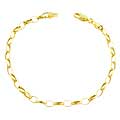 10k Yellow Gold Oval Rolo Charm Bracelet