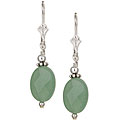 Charming Life Sterling Silver Green Aventurine Drop Earrings