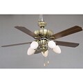  Antique Brass Finish 52-inch Ceiling Fan