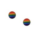 Sterling Silver Rainbow Enamel 'Pride' Earrings
