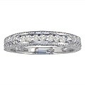 10k White Gold 1/8ct TDW Diamond Wedding Band (K, I2)