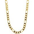 Sterling Essentials 14K Gold over Silver 24-inch Figaro Chain (4 mm)
