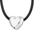 Brass Heart Cord Necklace