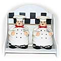 Plump Chef Hand-painted Jar Set with Display Rack