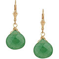Charming Life 14k Goldfill Green Aventurine Briolette Earrings