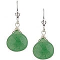 Charming Life Sterling Silver Green Aventurine Briolette Earrings