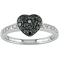 10k Gold 1/3ct TDW Black and White Diamond Ring (I-J, I2-I3)