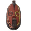 Handmade Koko Bowl with Bird Mask Lid (Ghana)