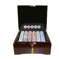 High Roller 750-piece Poker Chip Set with Finished Wood Case