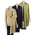 Sisters Women's Ribbed Sleeve Wrap Sweater