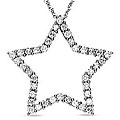 14k White Gold 1/2ct Diamond Star Necklace (H-I, I1-I2)