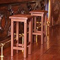 'Empress' Cedar and Leather Bar Stool (Peru)
